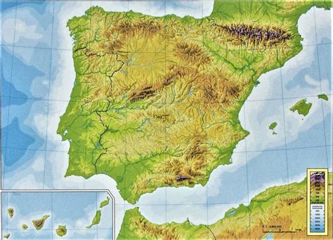 Mapa Fisico España Mudo