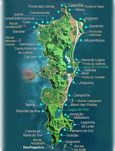 Mapa Florianopolis Praias