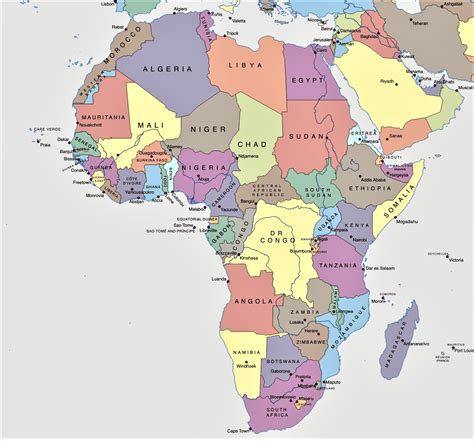 Mapa áfrica Político