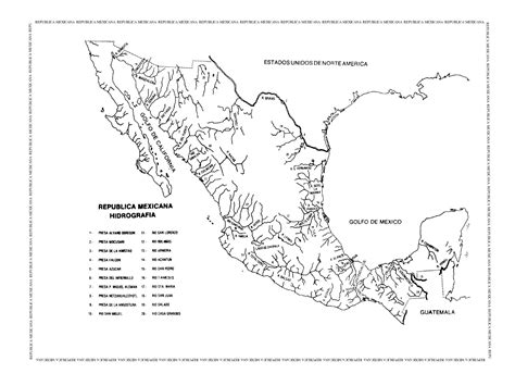 Mapa Hidrografico De Mexico