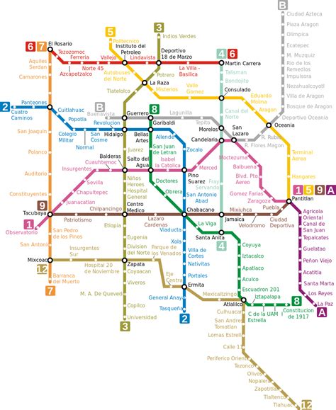 Mapa Lineas Del Metro