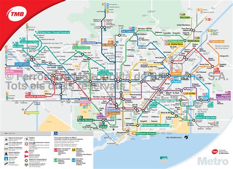 Mapa Metro Barcelona