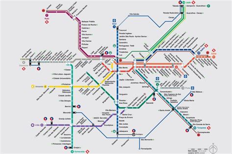 Mapa Metro E Trem Sp