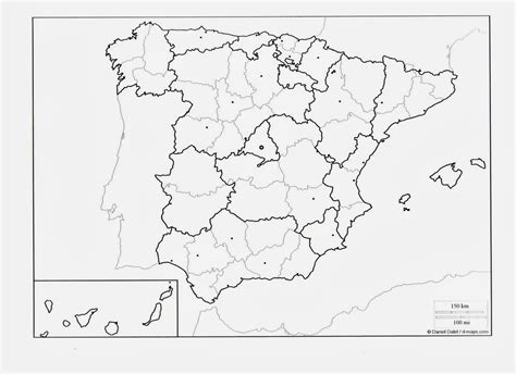 Mapa Mudo Provincias España