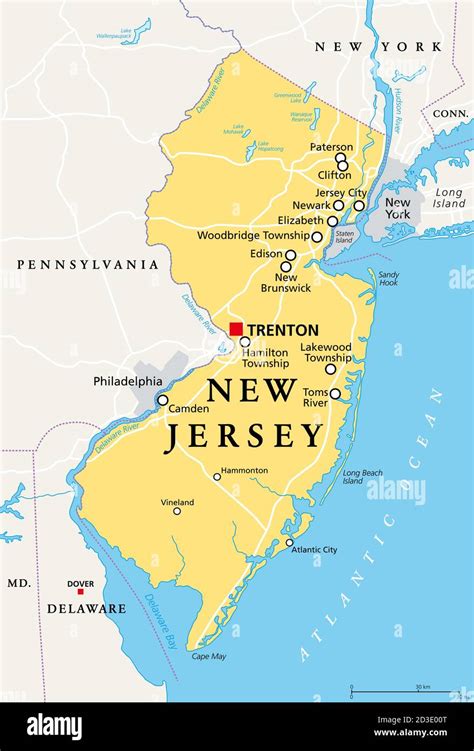 mapa new jersey
