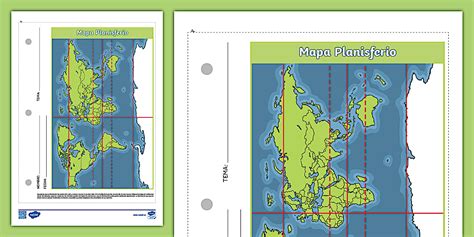 Mapa Planisferio Para Imprimir