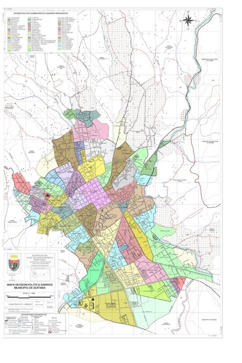 mapa por barrios de duitama boyaca