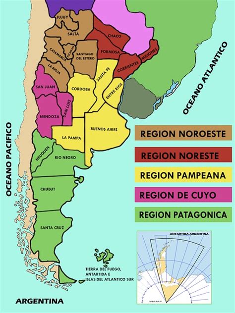 Mapa Regiones Argentina