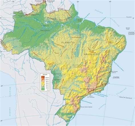 Mapa Relevo Do Brasil