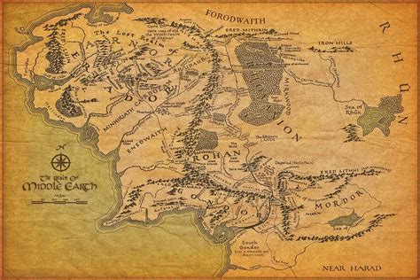 Mapa Senhor Dos Aneis