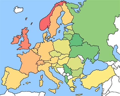 Mapa de Europa sin nombres: descubre los países europeos sin pistas
