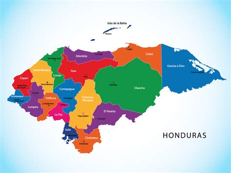 Mapa de Honduras con sus departamentos: conoce la división territorial del país.