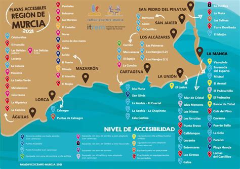 Mapa de la costa de Murcia: descubre sus playas, calas y pueblos con encanto