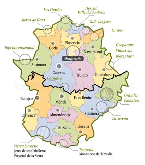 Mapa de los Pueblos de Extremadura: Descubre su Encanto Rural y Patrimonial