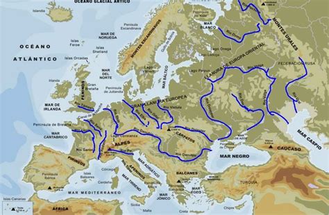 Mapa de los ríos de Europa: Descubre los principales ríos del continente europeo