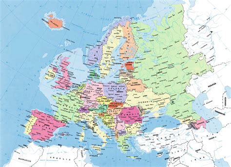 Mapa Geográfico de Europa: Países, Ciudades y Fronteras