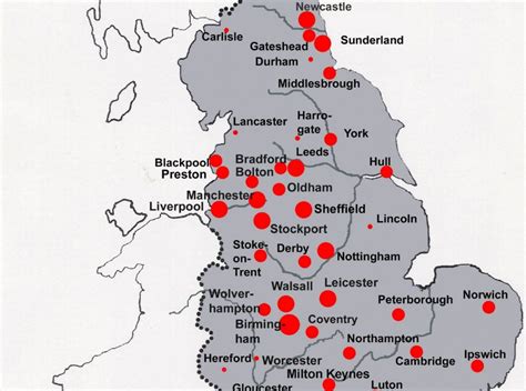 Mapa interactivo de ciudades de Inglaterra para planificar tu viaje