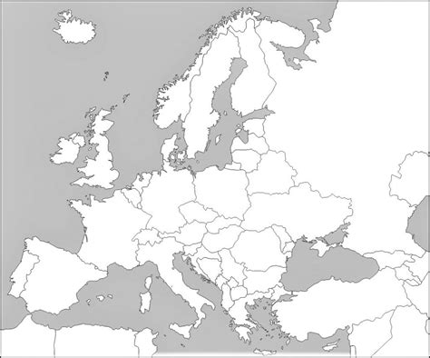 Mapa Interactivo de Europa en Blanco: Explora las Fronteras