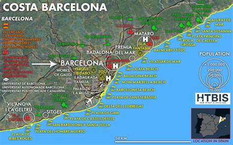 Mapa interactivo de la costa de Barcelona: descubre sus playas, puertos y monumentos
