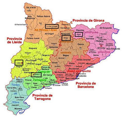 Mapa interactivo de todos los pueblos de la provincia de Girona