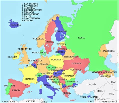 Mapa Político | Europa 🗺