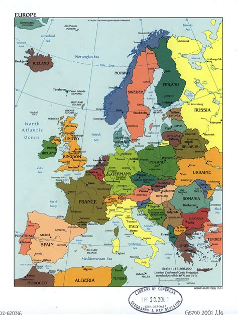 Mapa político de Europa: muestra fronteras, ciudades y características geográficas