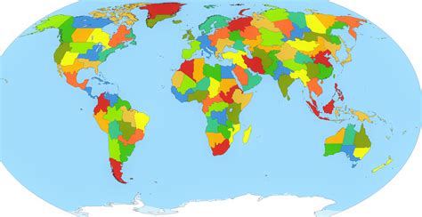 Mapa Político del Mundo Sin Etiquetas: Descarga Gratuita para Estudiar Geografía