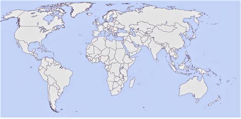 Mapa político mudo del mundo: Explora los límites y territorios globales
