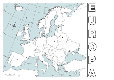 Mapas políticos de Europa en blanco para descargar e imprimir