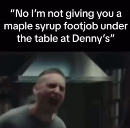 maple syrup footjob under the table