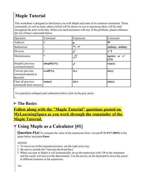 Full Download Maple Tutorial Guide User Free 