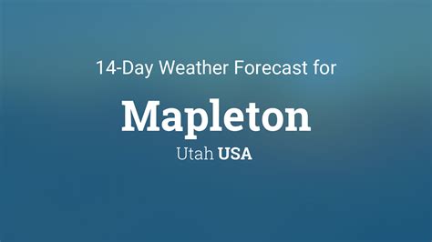 mapleton utah weather