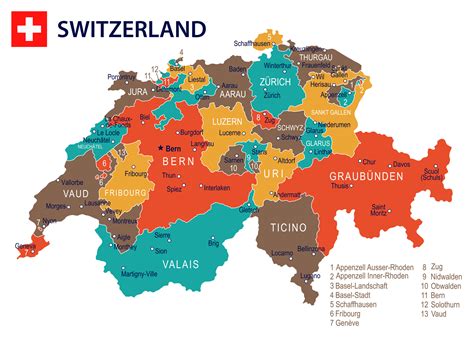 Mappa Della Svizzera
