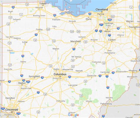 maps google ohio