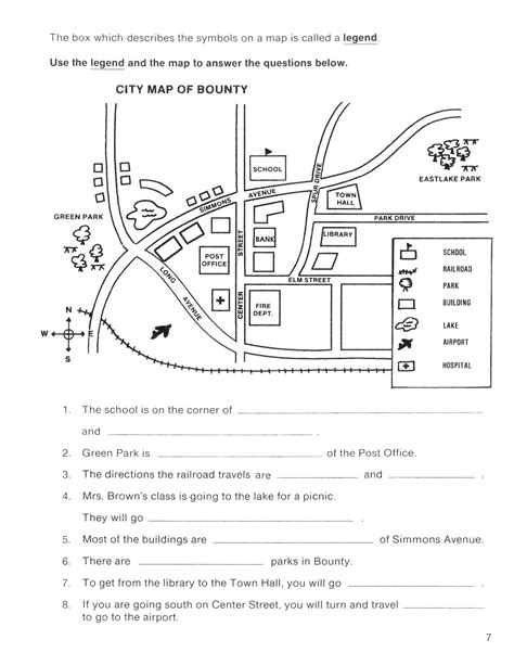 Mapwork Scale Exercises Grade 7