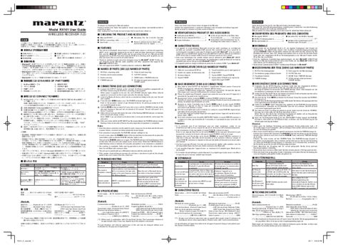 Marantz Rx101 Manual