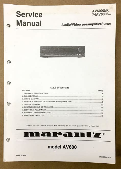 Read Online Marantz Av600 User Guide 