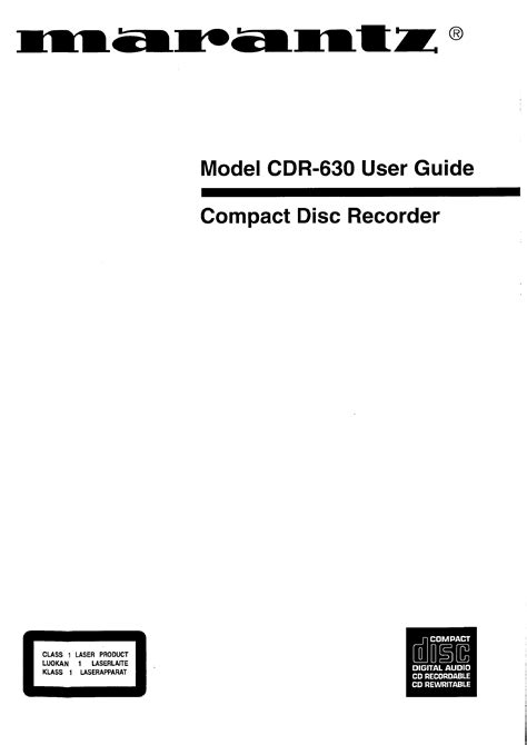 Read Marantz Dr700 User Guide 