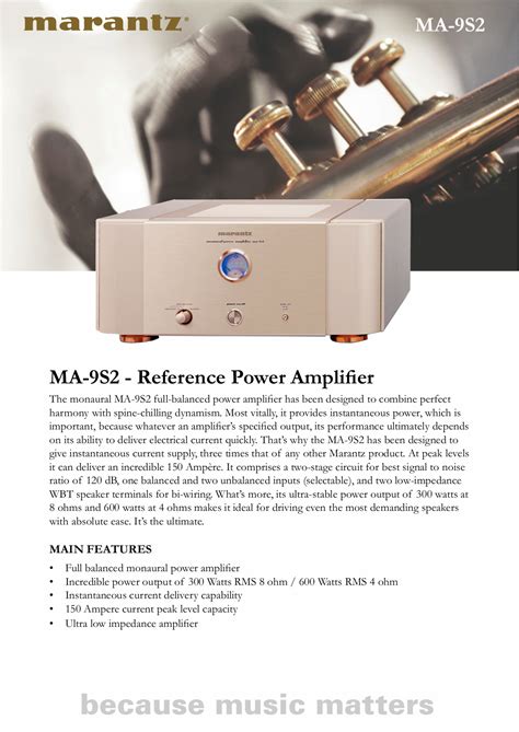 Full Download Marantz Ma 9S2 User Guide 