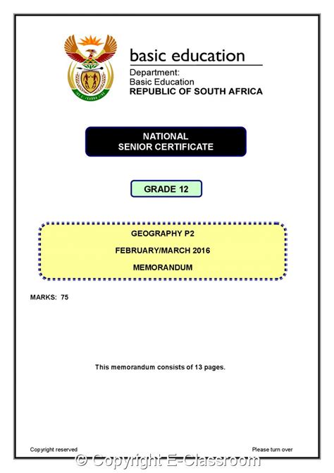 Download March Controlled Test 2014 Grade 12 Geography Paper 1 Revision 