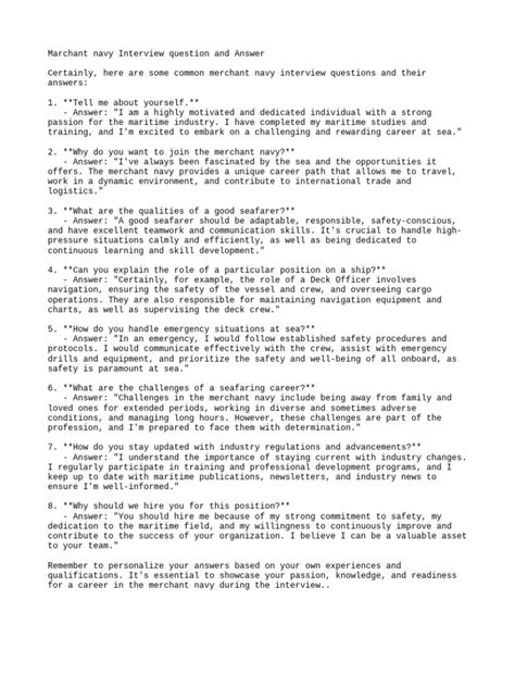 Marchant Navy Question Papers