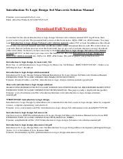 Read Online Marcovitz Solution Manual 