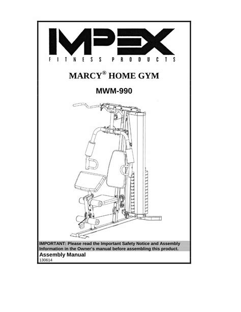 Download Marcy Xc40 Assembly Manual File Type Pdf 