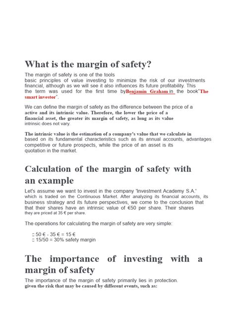 Margin Of Safety Pdf