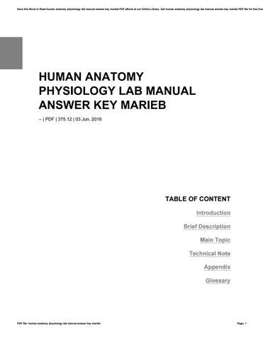 marieb lab manual 4th edition answer key