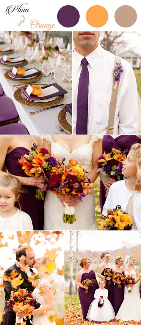 Marigold And Plum Wedding Color Schemes