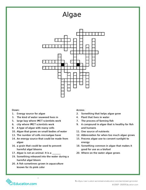  Marine Algae Crossword Clue - Marine Algae Crossword Clue