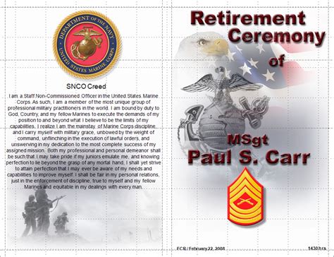 Download Marine Corps Retirement Ceremony Program Template Pdf 
