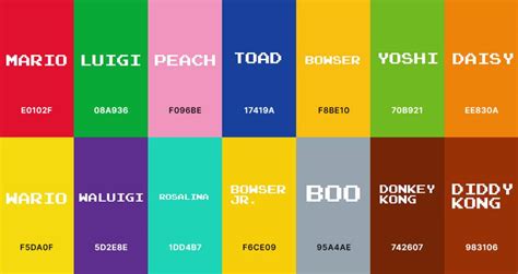 mario colors