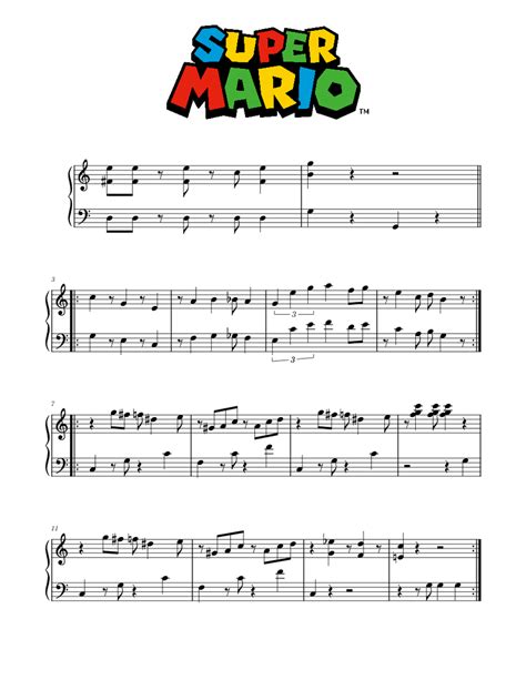 Mario Theme Sheet Music